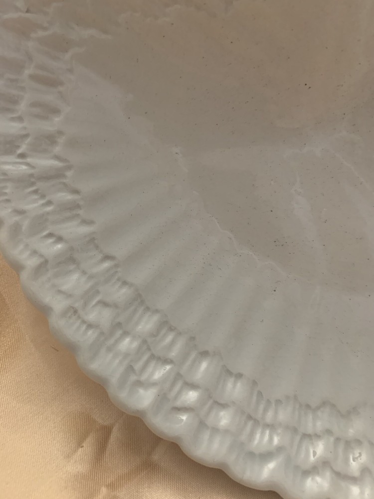 Italian made white seashell server platter fruit charcuterie