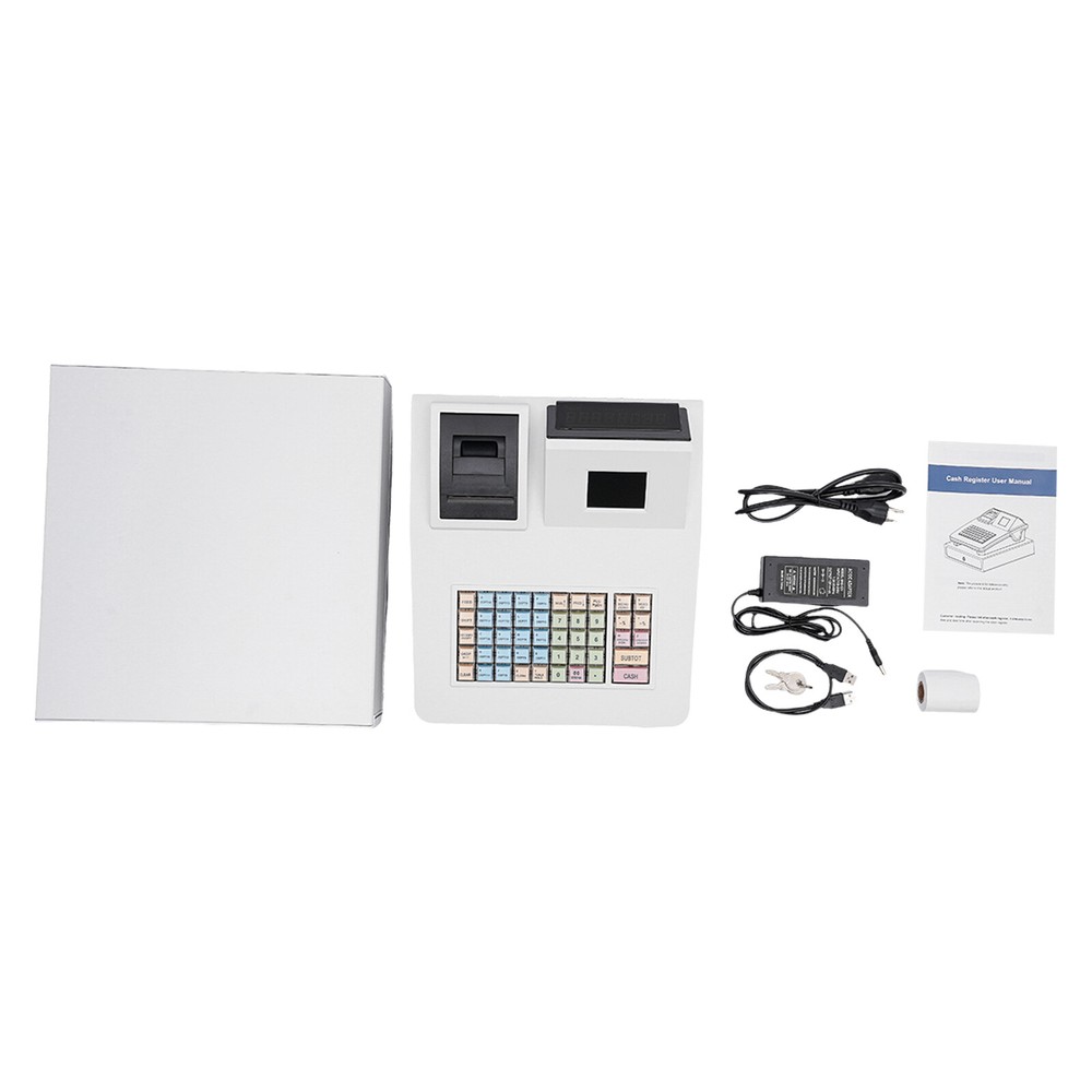 Electronic POS Cash Register System with Dual Display for Retail Shops