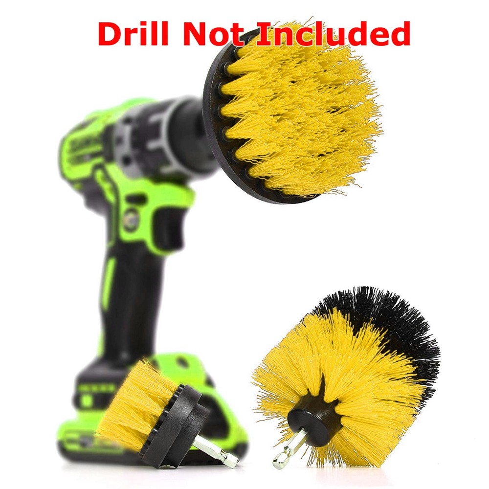 Drill Brush Set Power Scrubber Drill Attachments For Carpet Tile Grout Cleaning