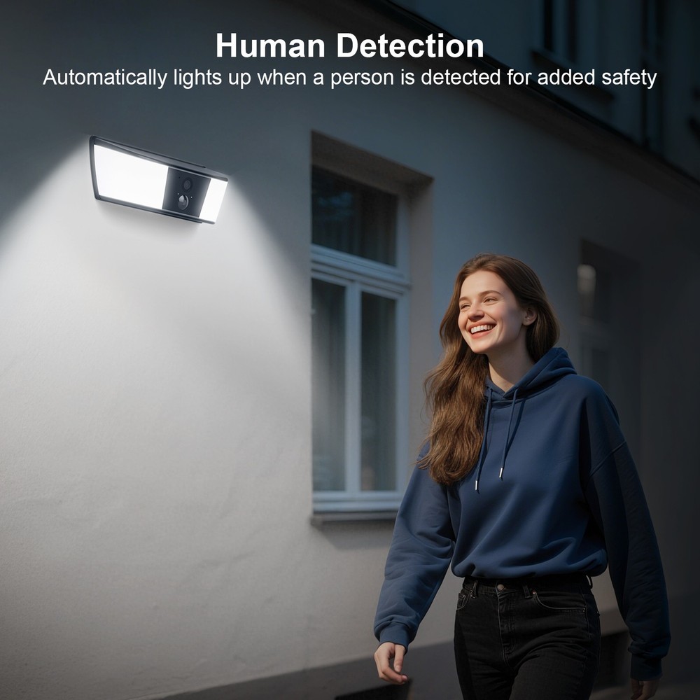 ANRAN Solar Security Wall Light Camera Wireless Camera WiFi Home Outdoor Audio