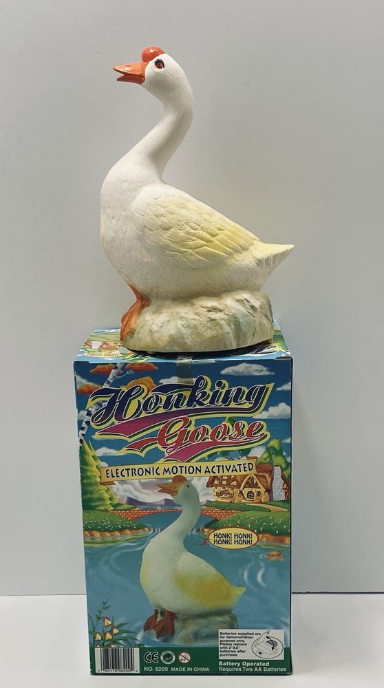 Electronic Motion Activated Honking Goose With Mini Speaker Working