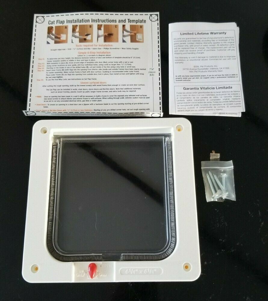 Ideal Pet Products 4 Way Locking Strong Small Pet Flap Unbreakable