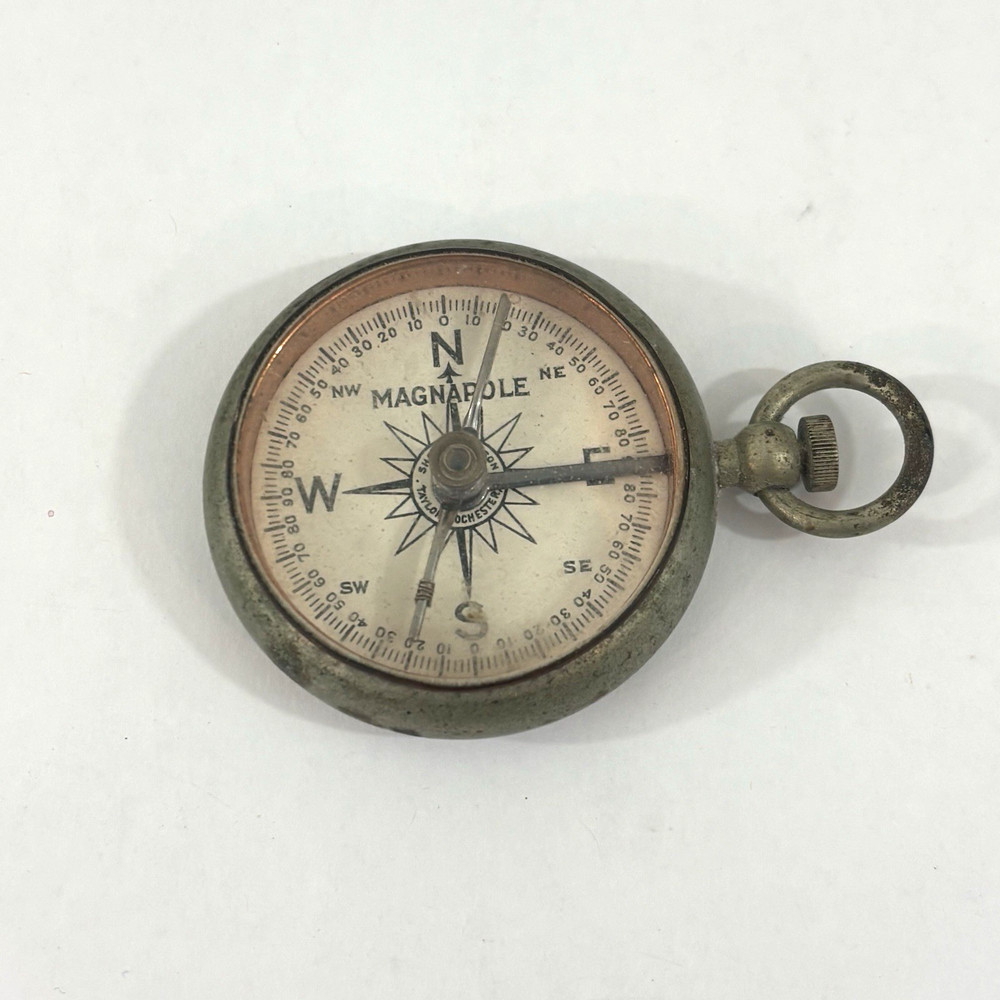 Antique Short & Mason Magnapole Pocket Compass ~ 1.75"