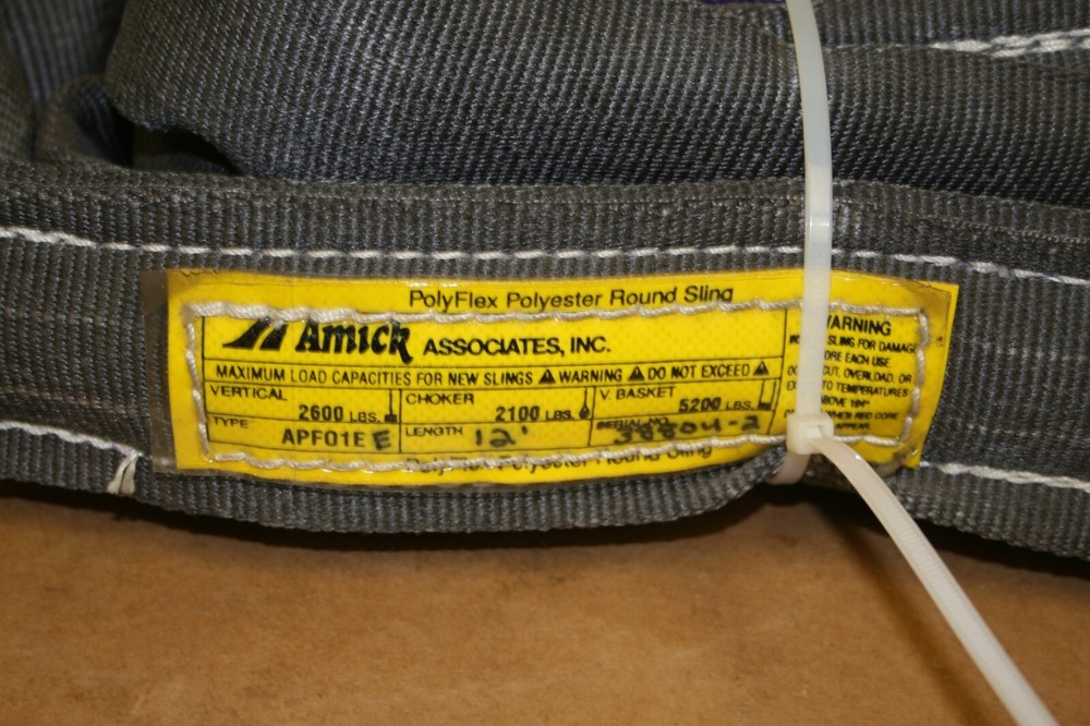 Amick Associates, Inc - 12ft Poly Flex Polyester Round Sling APF01EE - 5,200 lbs