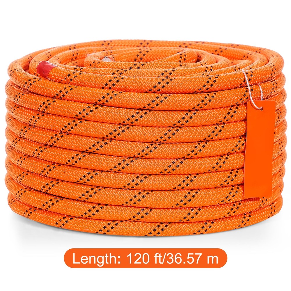 Arborist Tree Climbing Rope Double Braid Polyester 1/2" x 120' 48-Strand