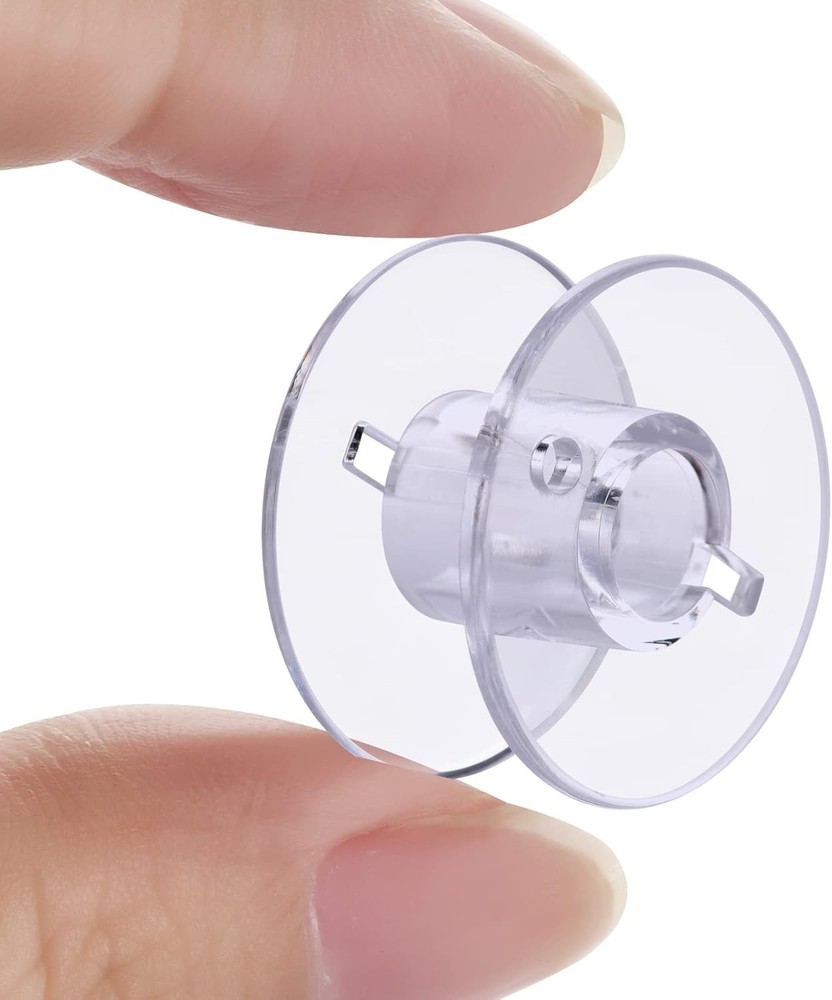 50 Clear Plastic Sewing Machine Bobbins - Versatile & Durable