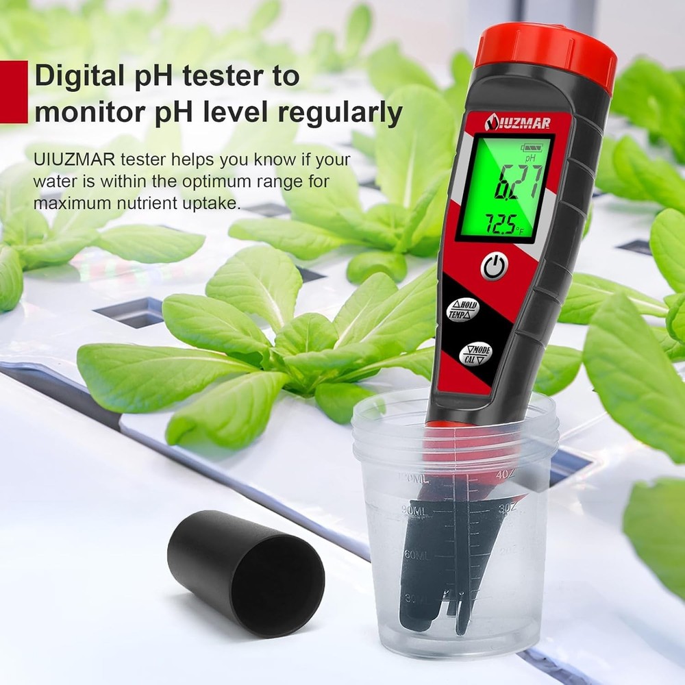 Digital pH Meter TDS EC Tester for Water Hydroponics Accurate Reader Kit