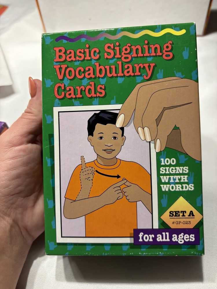 Basic Signing Vocabulary Flash Cards 2 Sets