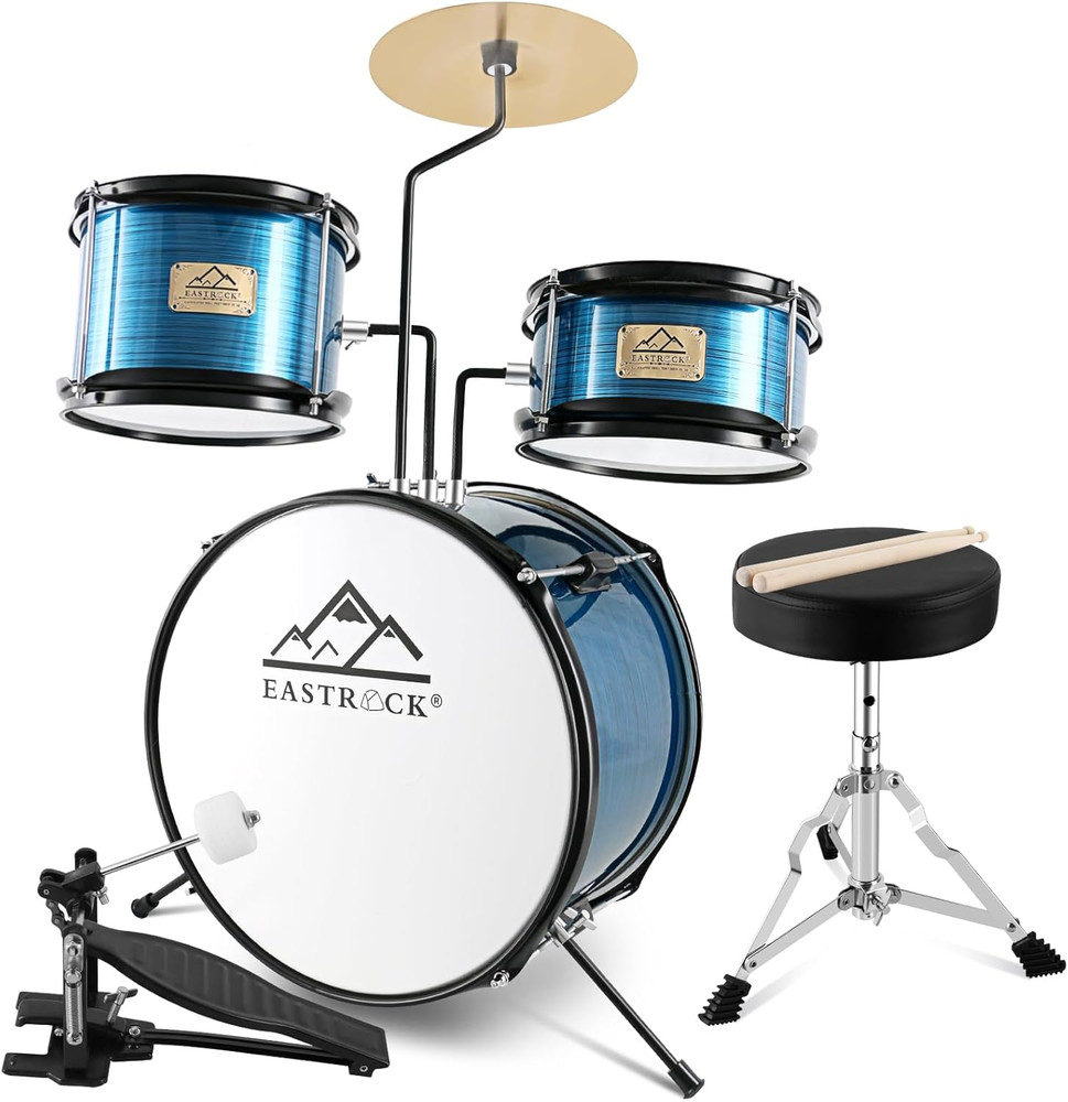 Drum Set, 3 Piece 14'' Drum Sets for Drummer,Beginner, Drum Set with Adjustable