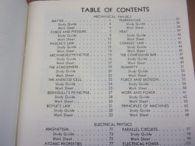 AVIATION PHYSICS Study Guide & Workbook by Naval Air Technical Training Command