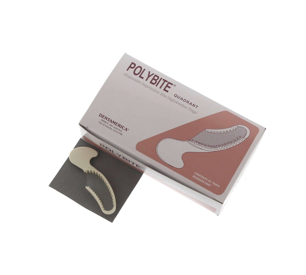35pcs DentAmerica Polybite Disposable Impression Bite Trays–Quadrant