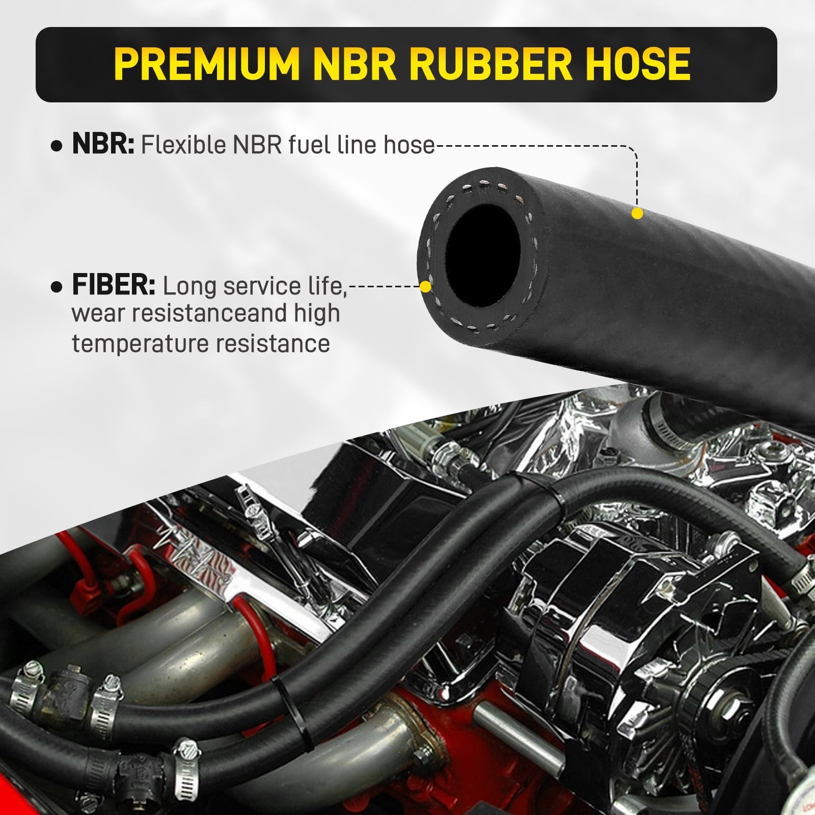 6AN Fuel Line Kit with LS Swap Fuel Filter Regulator 58PSI 6AN EFI Fuel Hose