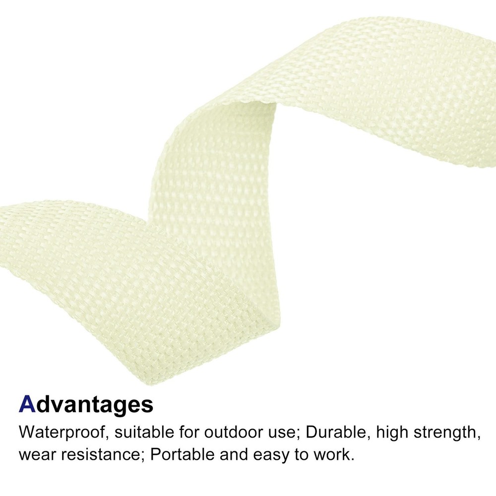 Lightweight Polypropylene Webbing Strap 1" 50 Yards Beige Strapping