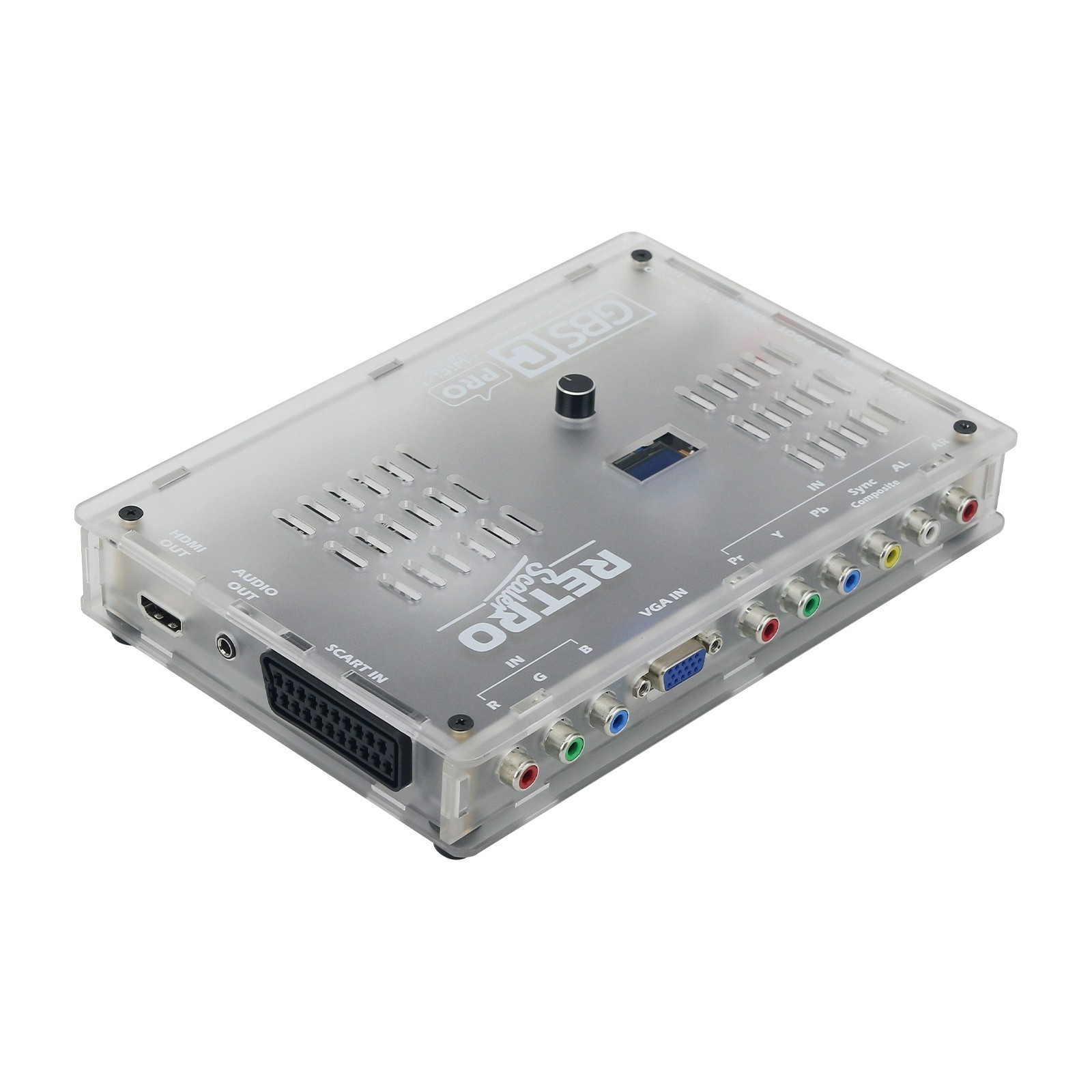 GBSC Pro Video Converter DC 5V Scart/RGB/YPBPR/VGA/AV/SV to HDMI Compatible