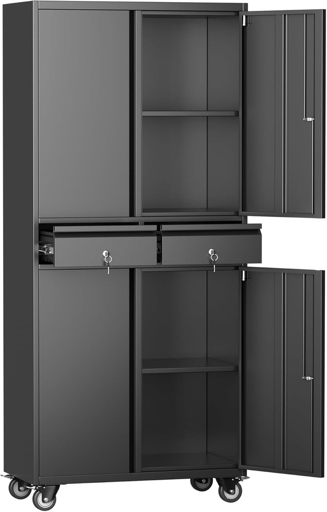 Rolling Tool Chest Tool Lock Storage Cabinet Boxes on Wheels Garage Adjustable