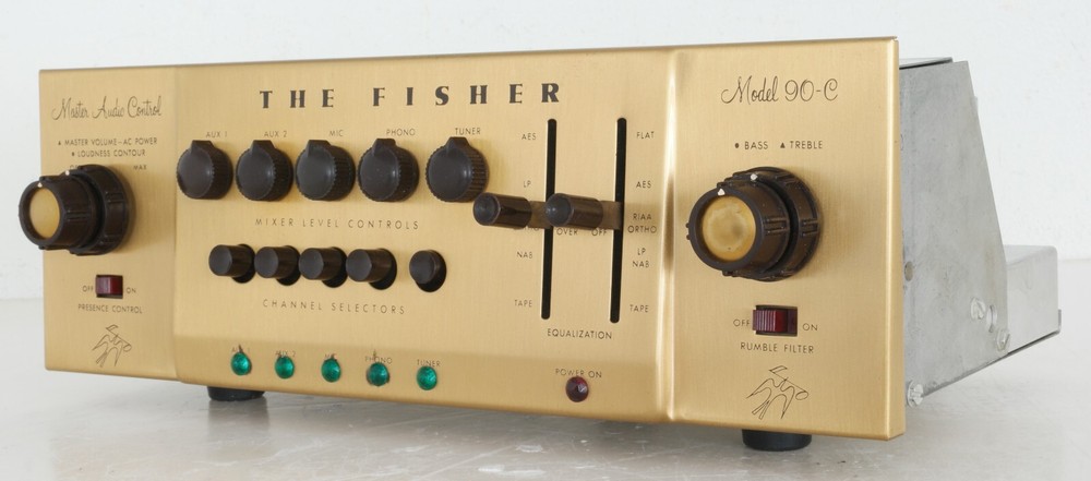 Fisher 90-C Master Audio Control Preamplifier : Partially Recapped