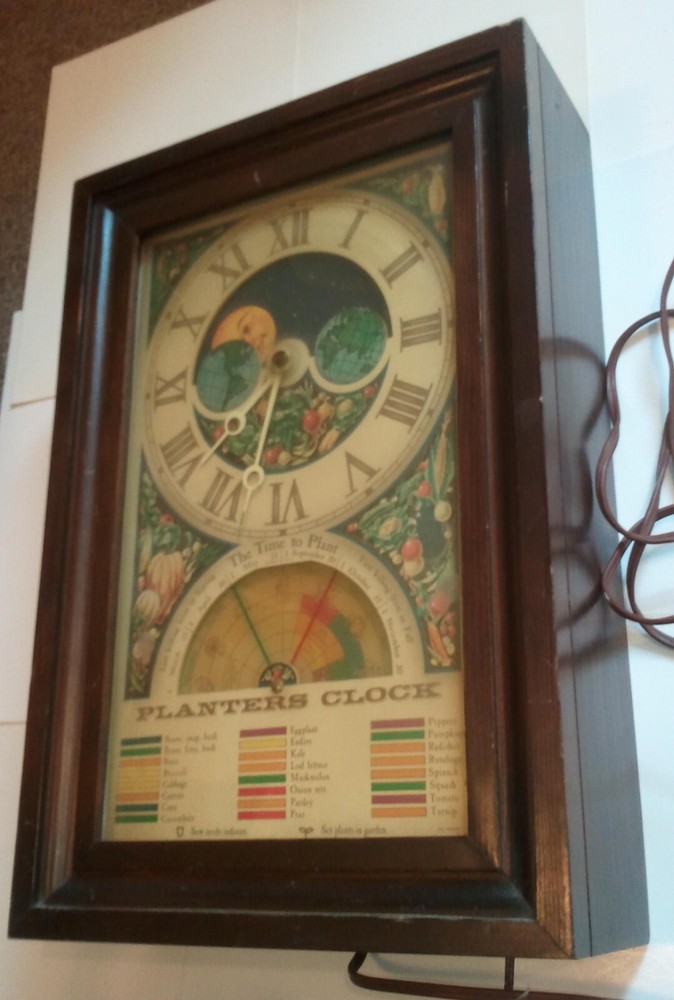 Mechtronics Planter's Clock Fully Functional Vintage (few scratches) w Setting T