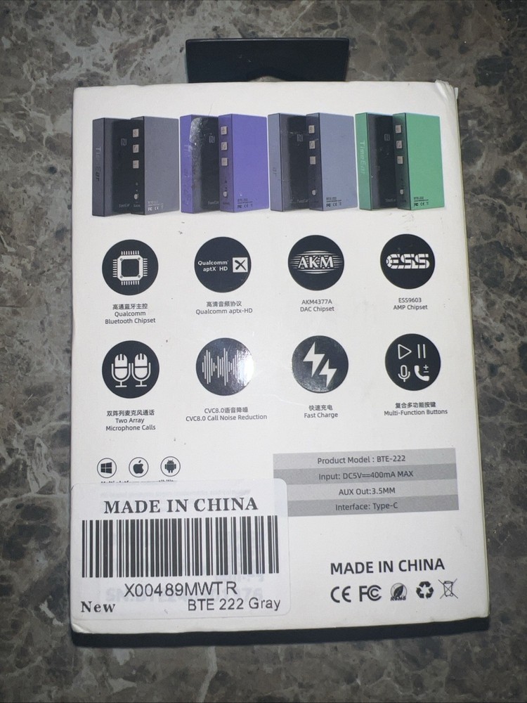 TimeEar BTE-222 Wire Headphone Amp Titanium Gray