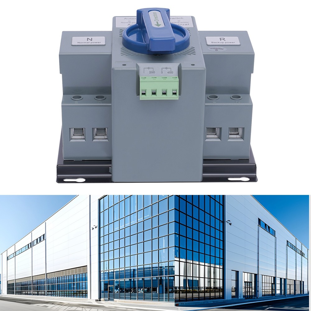 63A ATS Dual Power Automatic Transfer Switch for Generator Changeover Switch 2P