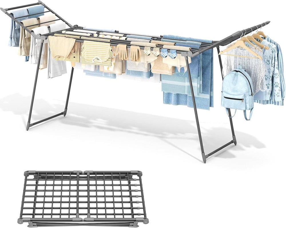Clothes Drying Rack Foldable Large Drying Rack Clothing Retractable Metal