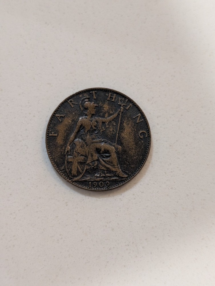 1909 - Farthing - Great Britain - A 32