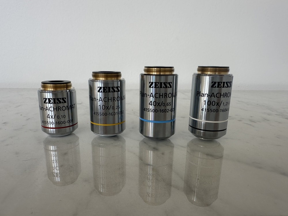 Zeiss Primo Star microscope 4X / 10X / 40X / 100X Objectives