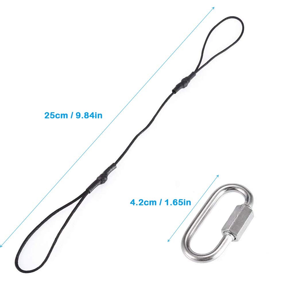 SourceTon 4 Packs Camera Tether Safety Strap, Strap for Small, Black