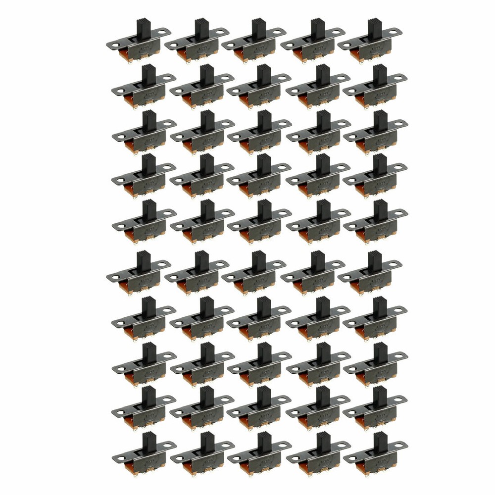 55 Pcs 3 Terminals PCB Mount 2 Position SPDT Horizontal Micro Mini Slide Switch
