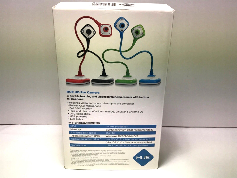 HUE HD Pro USB Flexible Camera for Windows & macOS, Video & Sound