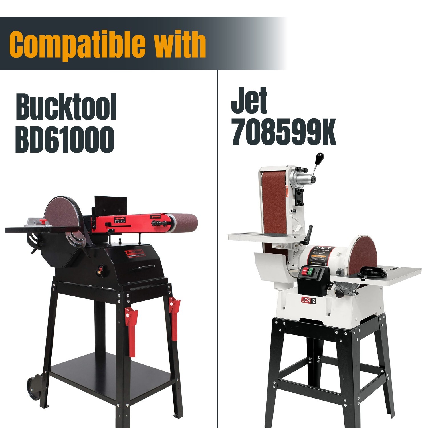 POWERTEC 6 x 48 In 60 Grit Metal Grinding Zirconia Sanding Belt-3PK (464806Z-3)