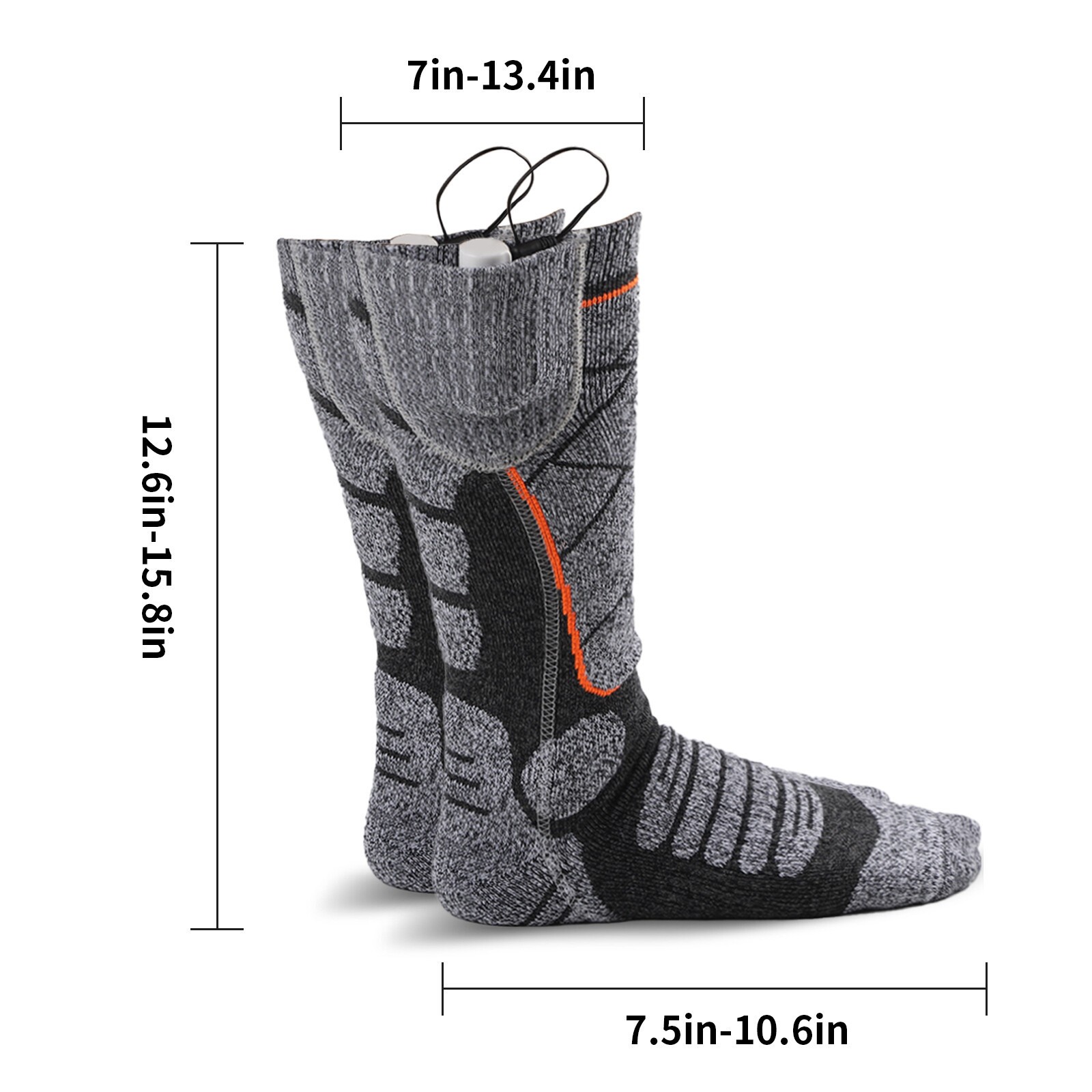 Electric Heated Socks Rechargeable Battery Men Women Winter Foot Warmer