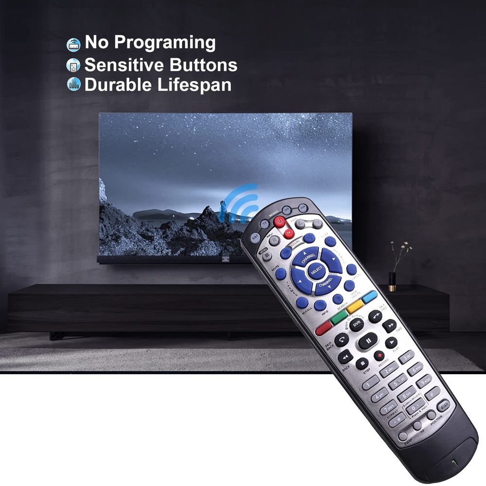 New IR Remote Control for Dish Network 20.1 Satellite Medium, Black