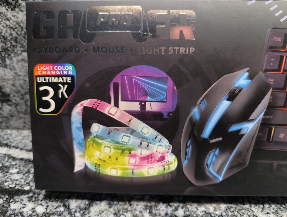 Gamer Pro Keyboard + Mouse + Light Strip