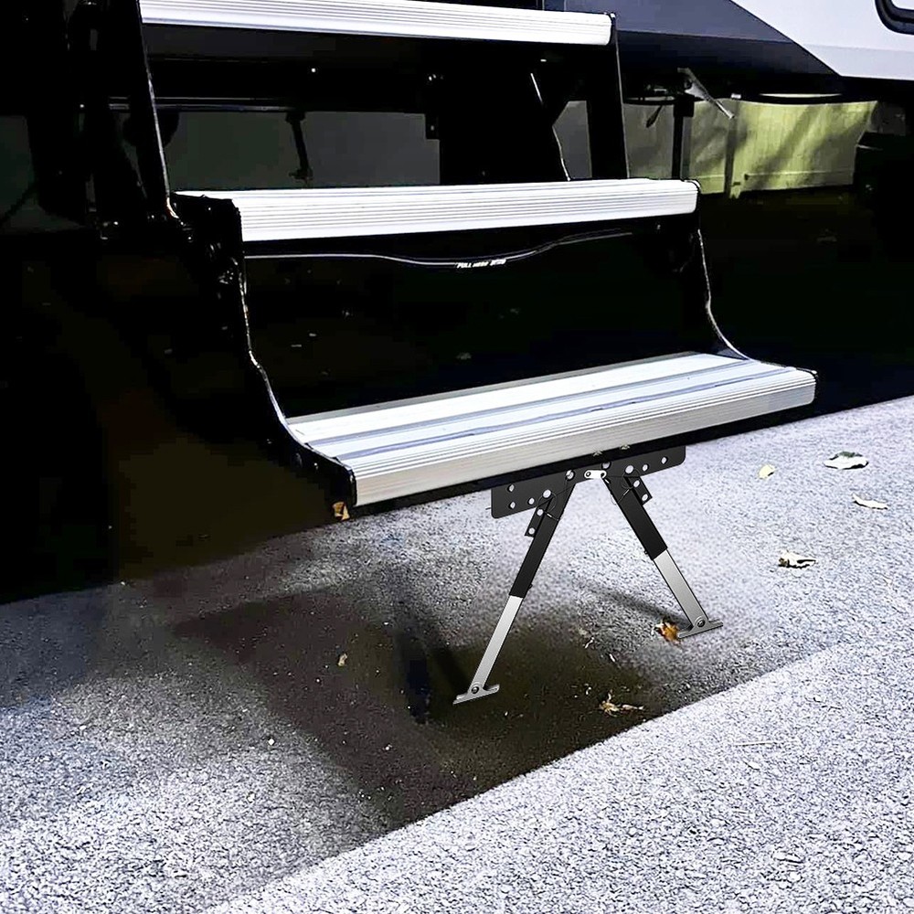 RV Foot Stabilizer Multi-Purpose Folding Step Stabilizer Camping Car Accessory