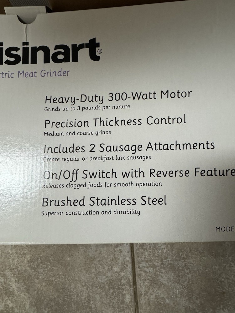 CUISINART ELECTRIC MEAT GRINDER - MG100