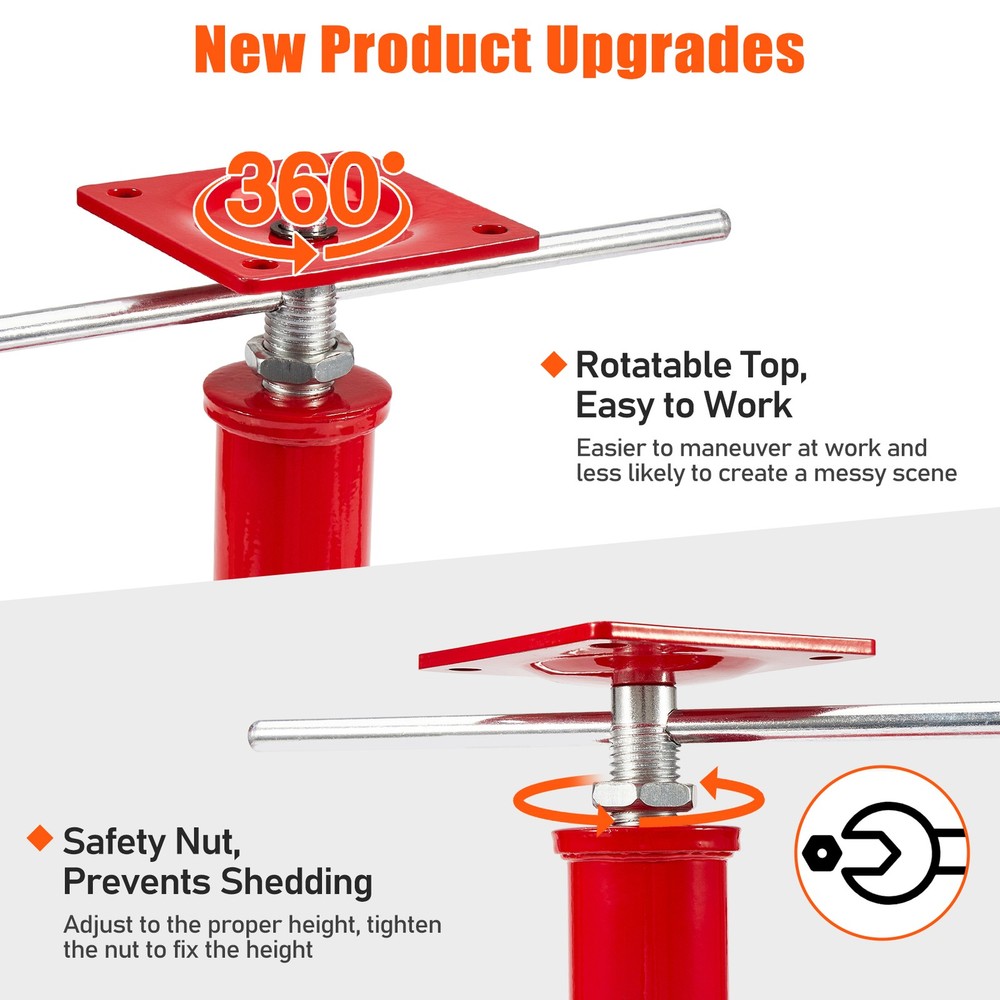 2X Floor Leveling Lift Post Sagging Beam Jack Column Support House Remodel Tools