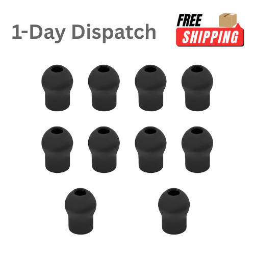 10Pc Stethoscope Ear Tips Silicone Replacement for EKO CORE 500 Soft Black