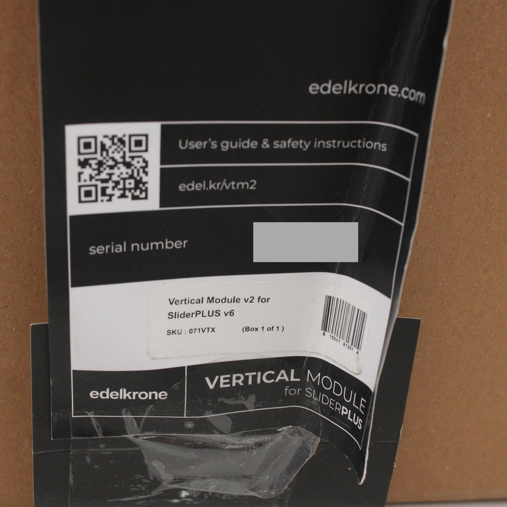 Edelkrone Vertical Module v2 for SliderPLUS v6 (EDVTX) - Black