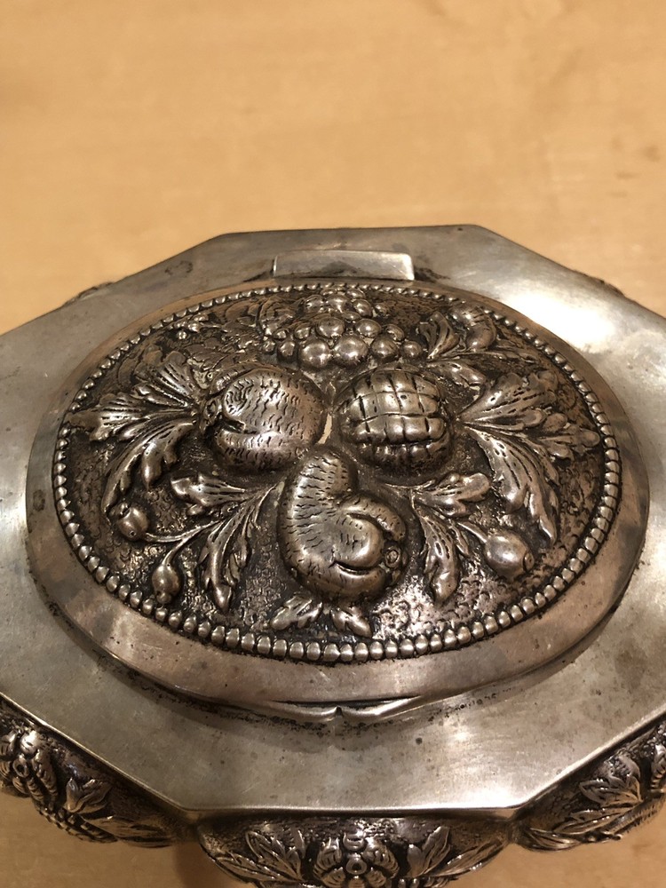 Continental Antique Silver Decorative Box