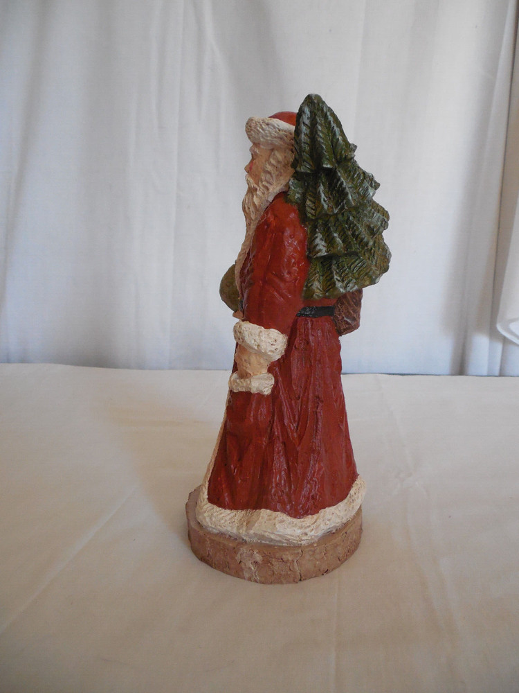 Hand painted Bavarian Santa figure 9"
