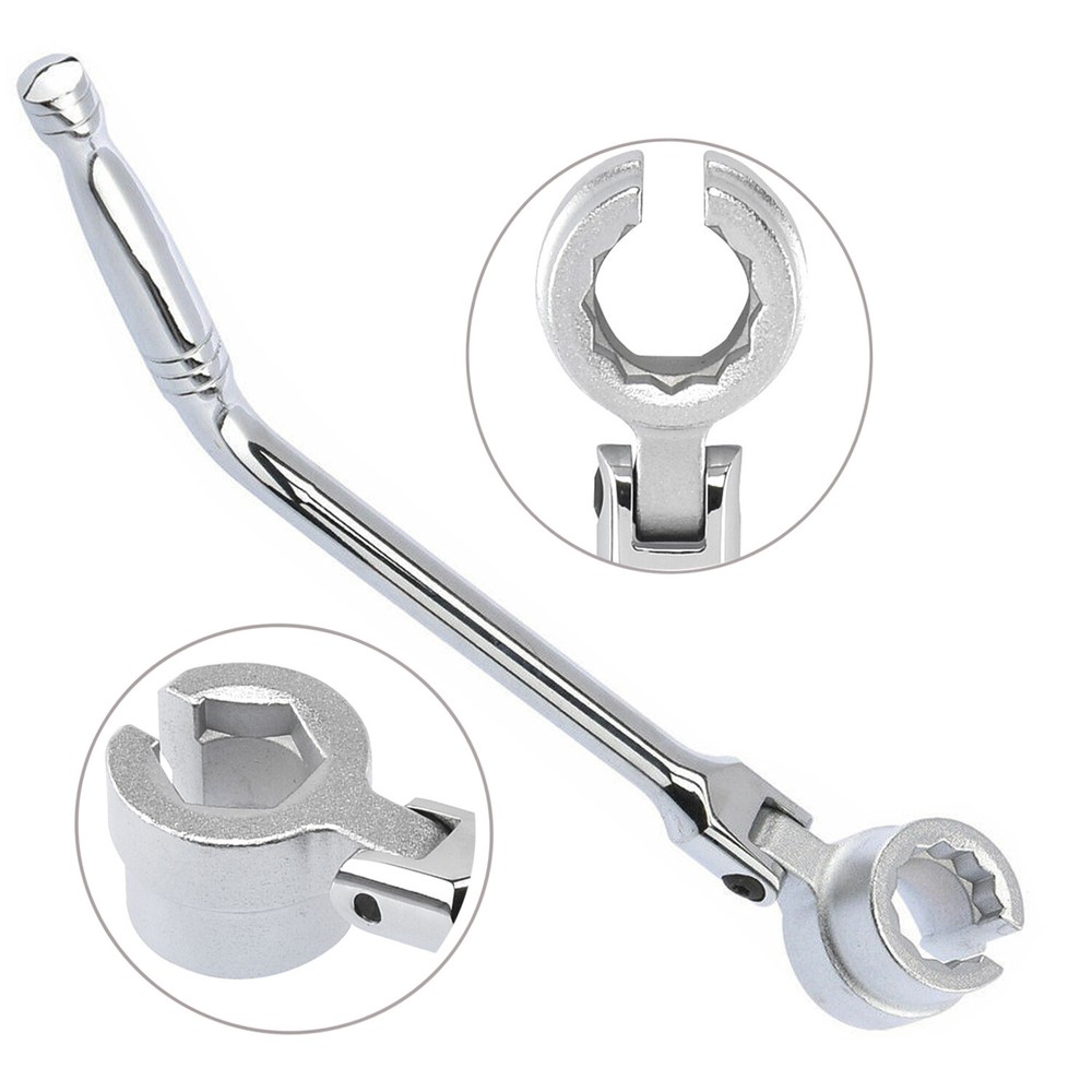 Double Sided Flexible O2 Sensor Wrench, 6 and 12 Point Socket Head 7/8" (22mm)