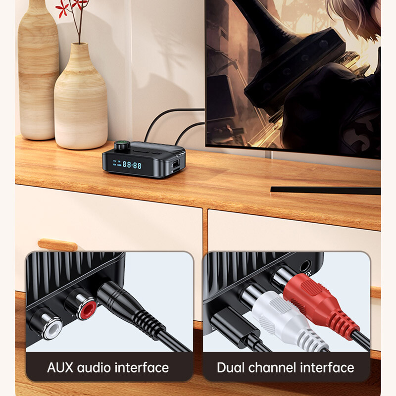 4in1 Bluetooth Audio Receiver Transmitter AUX Adapter For PC/Car/TV Home Stereo