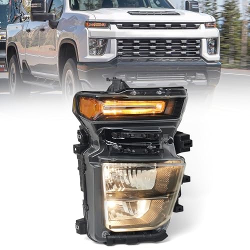 Halogen Headlight Assembly Pair Compatible with Chevy Right Passenger Side