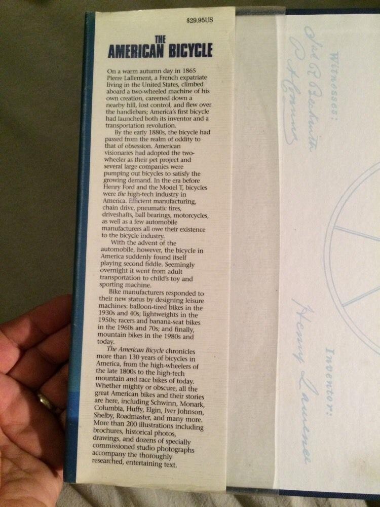 The American Bicycle Book Jay Pridmore and James Hurd antique vintage bike