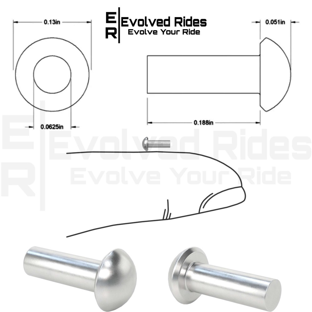 Replacement Rivet Kit Hot Wheels Matchbox 1/64 Scale Custom Restoration