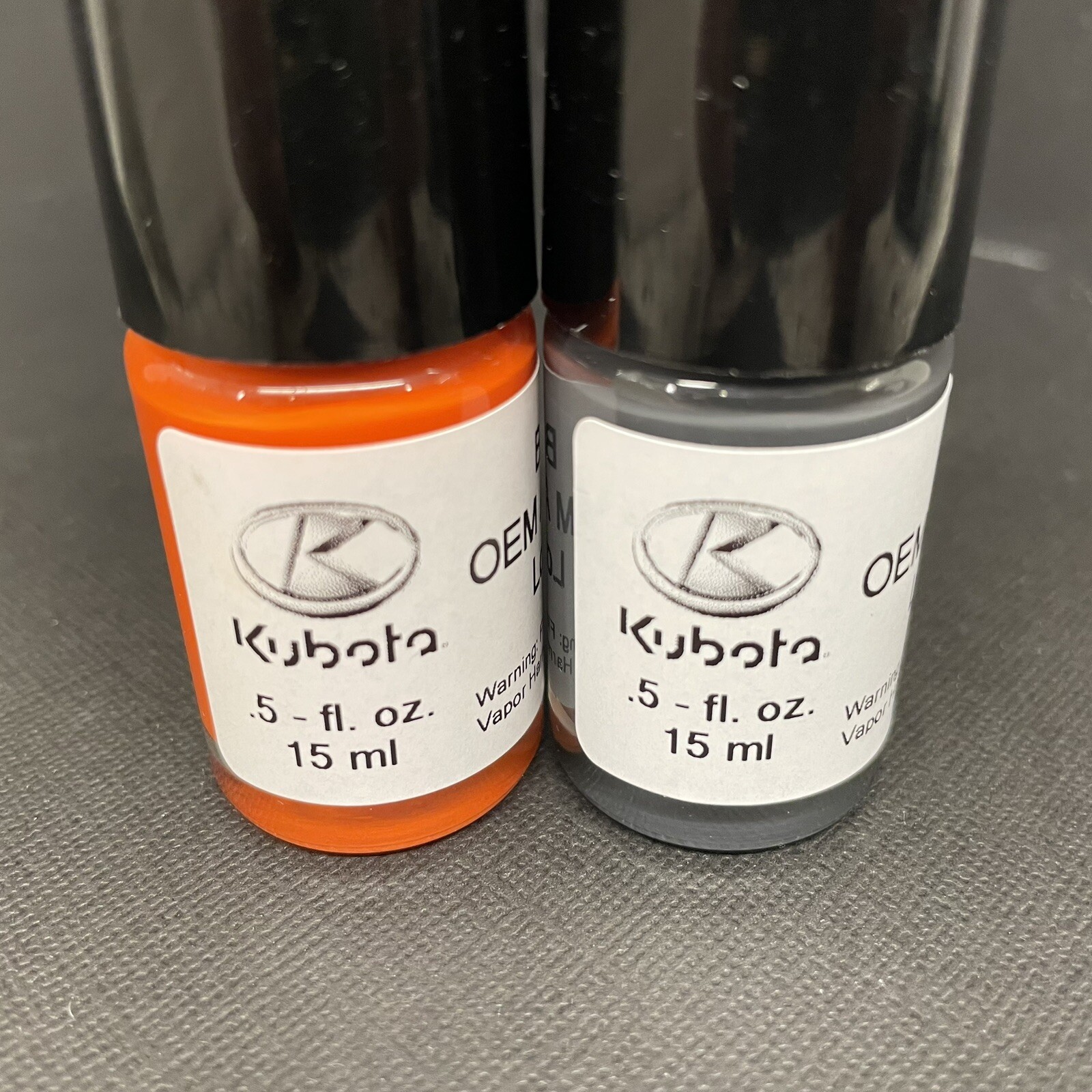 Kubota Orange II & Dark Grey, Touch-Up Paint Kit, w/ Micro Brush New Orange 2
