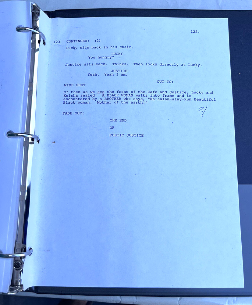 Vintage Poetice Justice by John Singleton Original Movie Script w/ Notes
