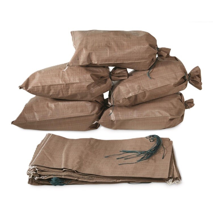 USGI Military Sandbags - Woven Polypropylene  - Army & Marine Brown Sand Bags