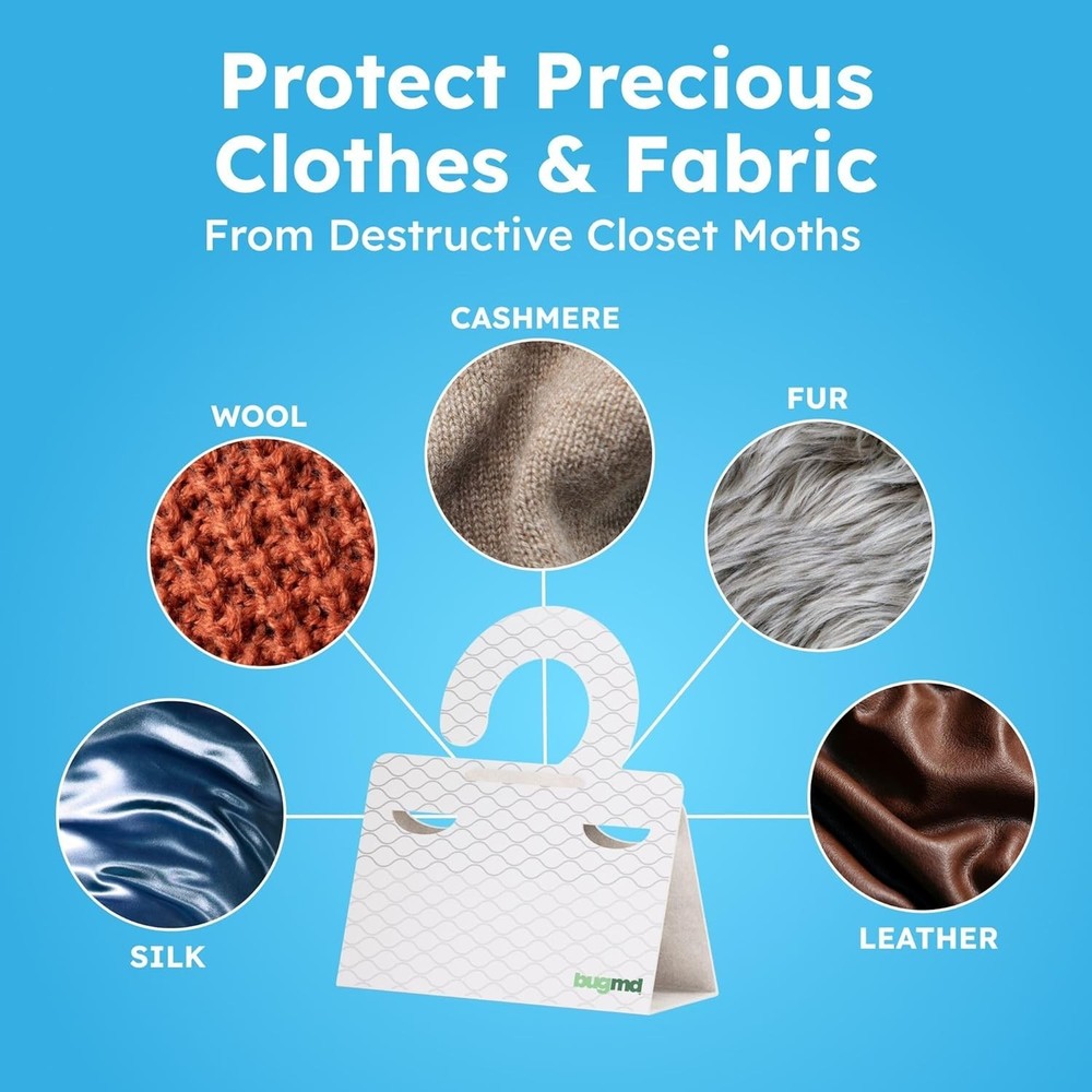 6 Count Clothes & Pantry Moth Traps - Safe & Effective Non-Toxic Solution