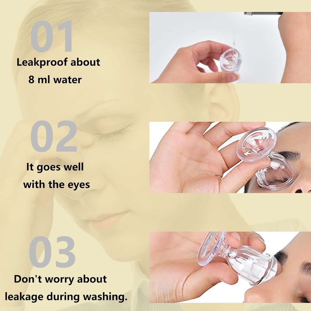 Glass Eye Rinse Cup 2 Pack Portable